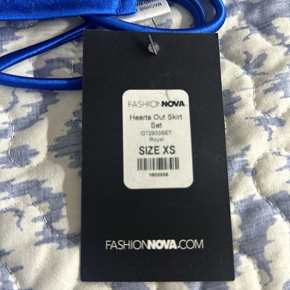 Fashion Nova Skirt Set Royal Blue - Picture 5 of 5